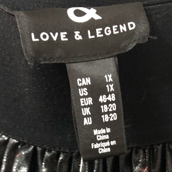 Black Love & Legend asymmetrical skirt - Picture 3 of 3